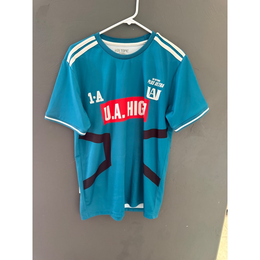 Hot Topic My Hero Academia Deku UA High Jersey Shirt Teal Mens Medium 1-A